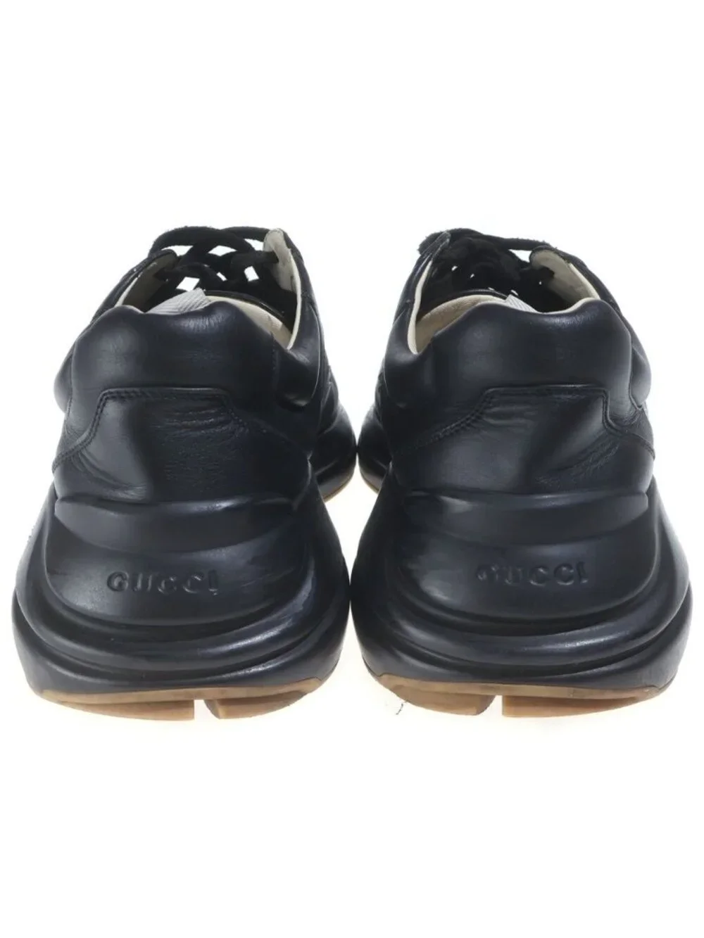 Gucci Rhyton GG Supreme Leather Dat Sneakers Black